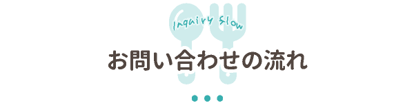 お問い合わせの流れ